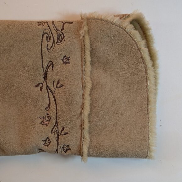 ARSENO CANADA Faux SUEDE & FUR jacket Sz S EMBROIDERIES TOOTH-LIKE buttons A GEM - Picture 11 of 16